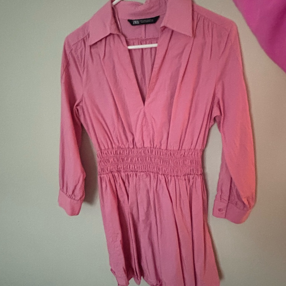 Pink Long Sleeve Dress